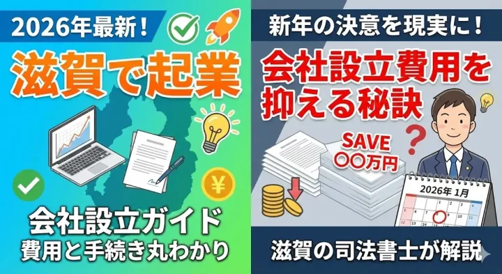 【2026年完全版】滋賀県で起業を成功させる！会社設立の手続きと費用を司法書士が徹底解説の画像