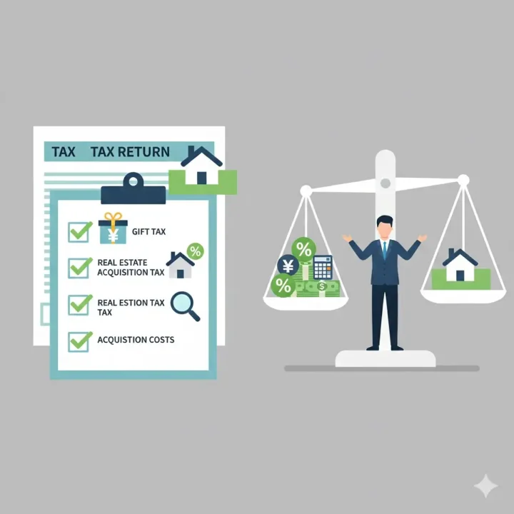 【司法書士が解説】確定申告前に必見！贈与された不動産の税務処理と後悔しない取得費の知識の画像